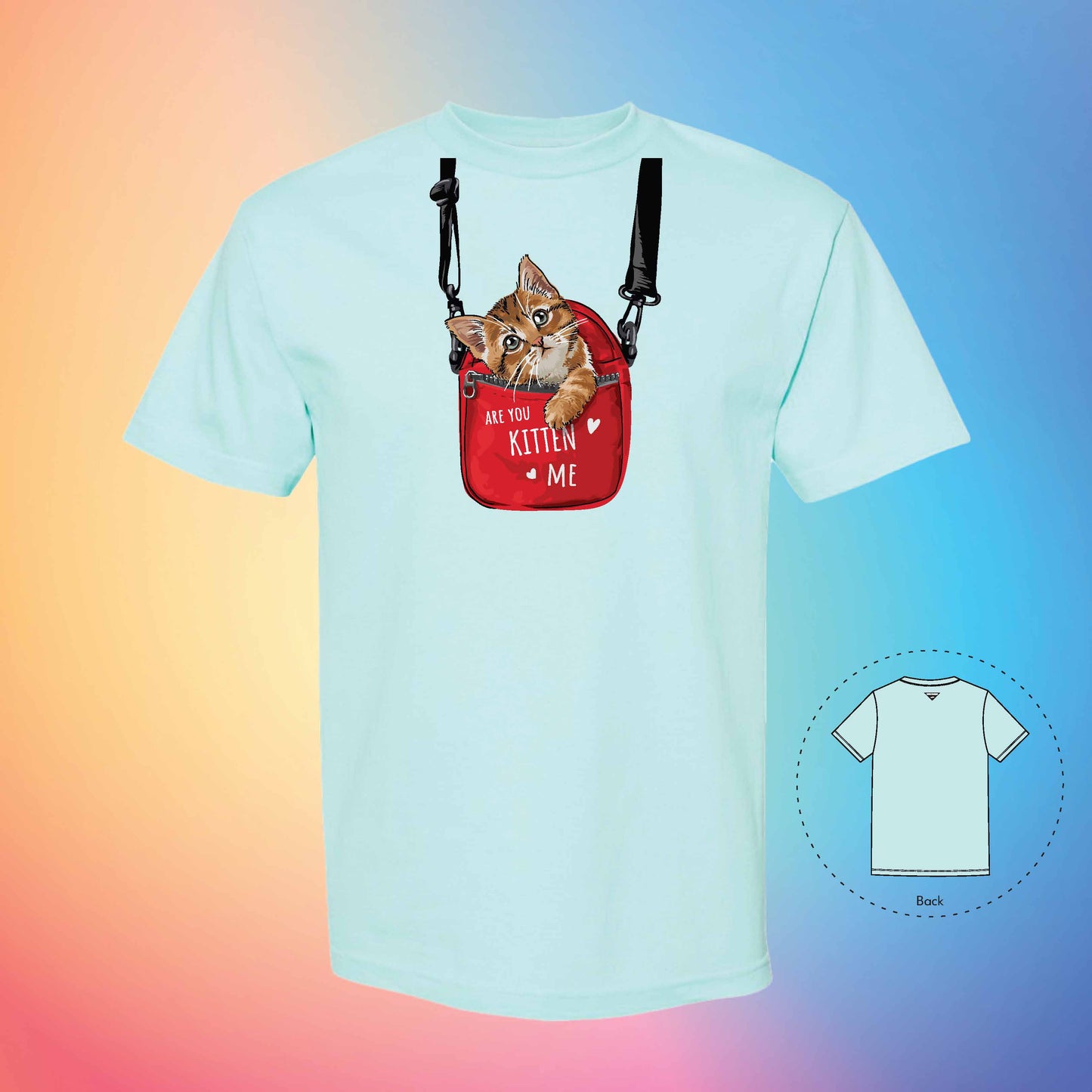 BABY CARRIER | Meow T-Shirt (Celadon)