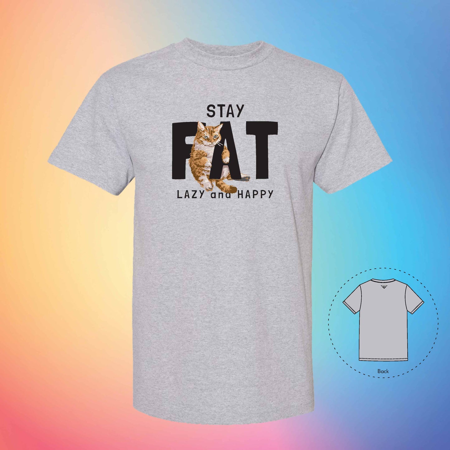 STAY FAT | Meow T-Shirt (Grey)
