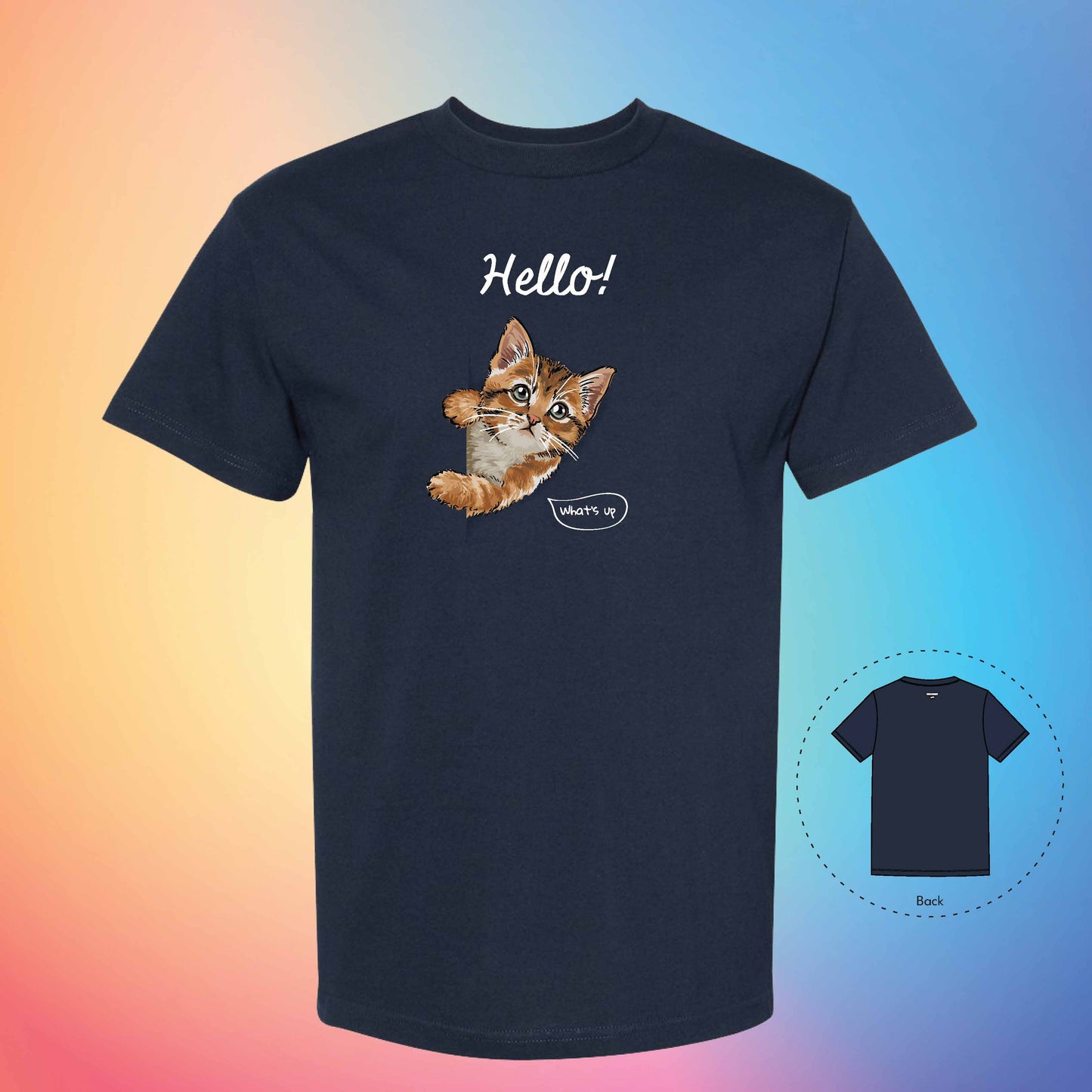 HELLO | Meow T-Shirt (True Navy)