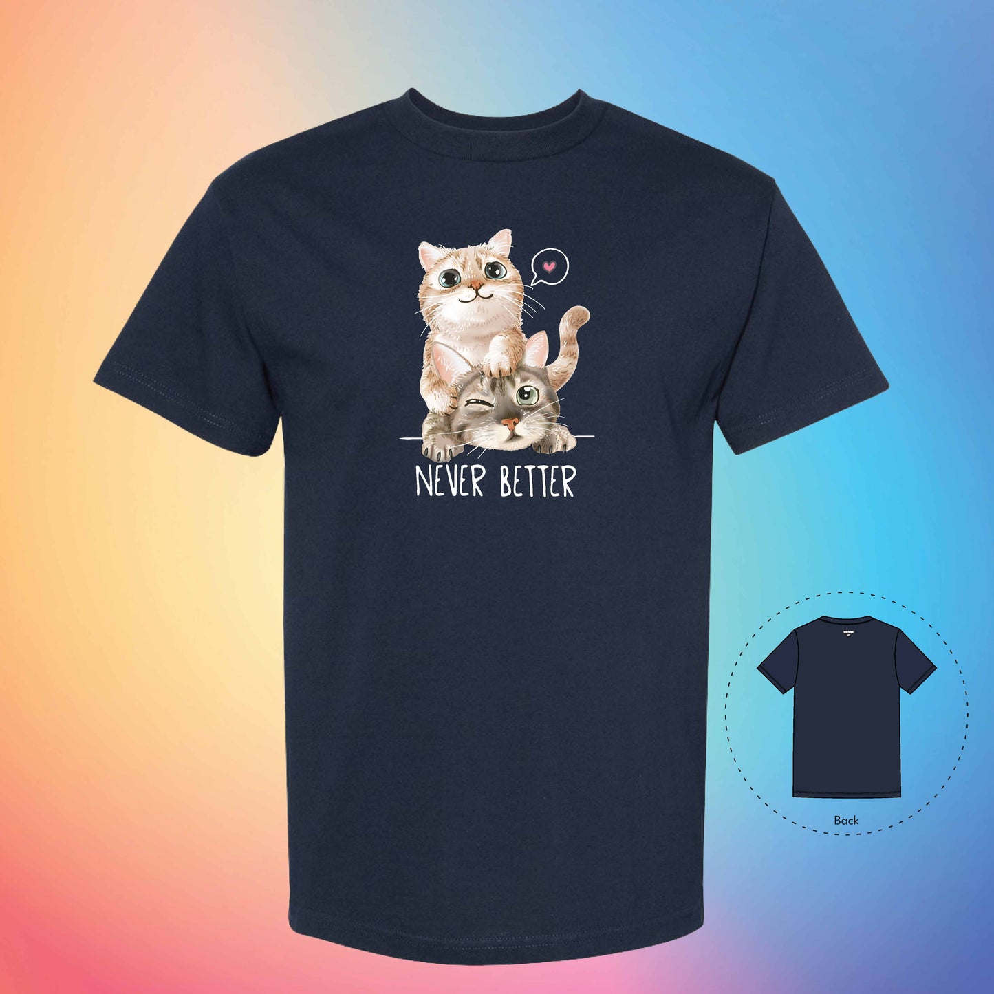 RELATIONSHIP GOAL | Meow T-Shirt (True Navy)