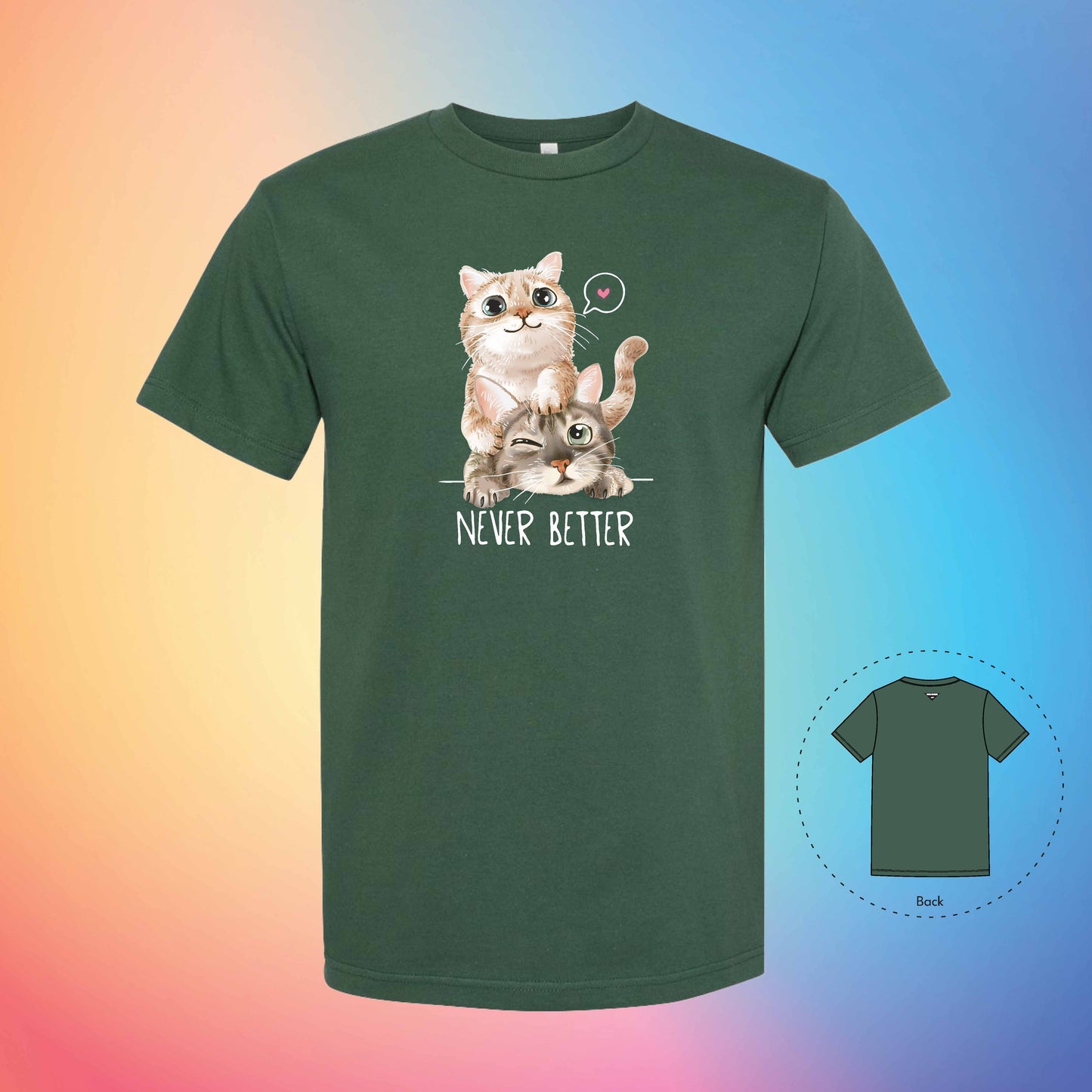 RELATIONSHIP GOAL | Meow T-Shirt (Forest Green)