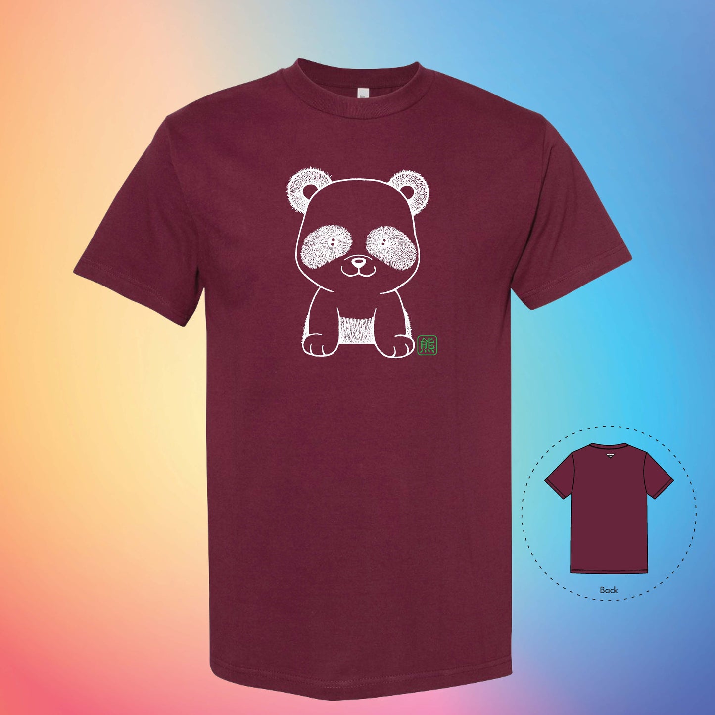 熊 THE PANDA | Exotic T-Shirt (Burgundy)