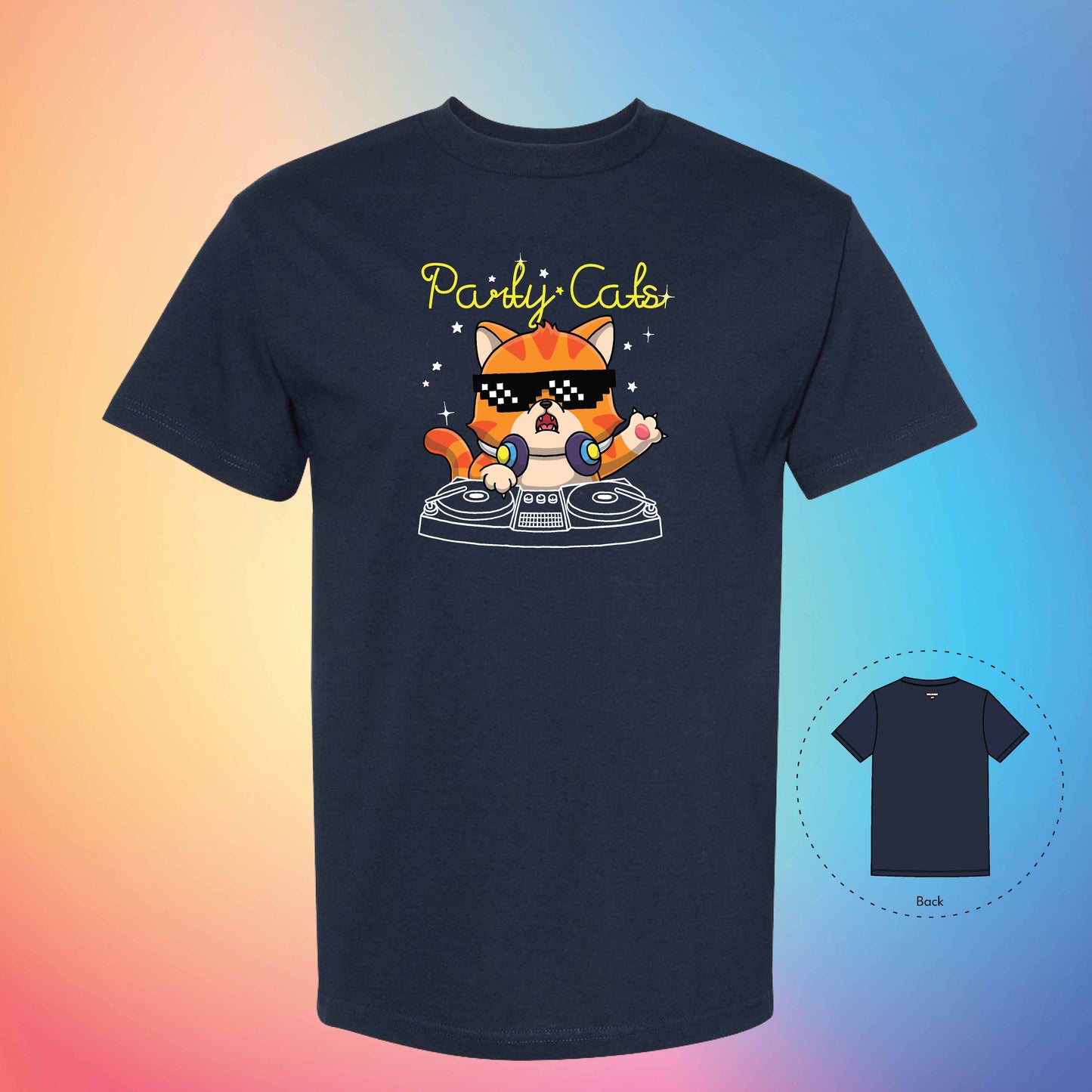 THE PARTY CAT | Exotic T-Shirt (True Navy)