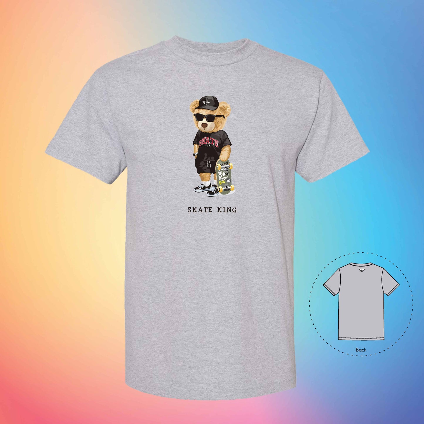 SKATER KING | The Bear T-Shirt (Grey)
