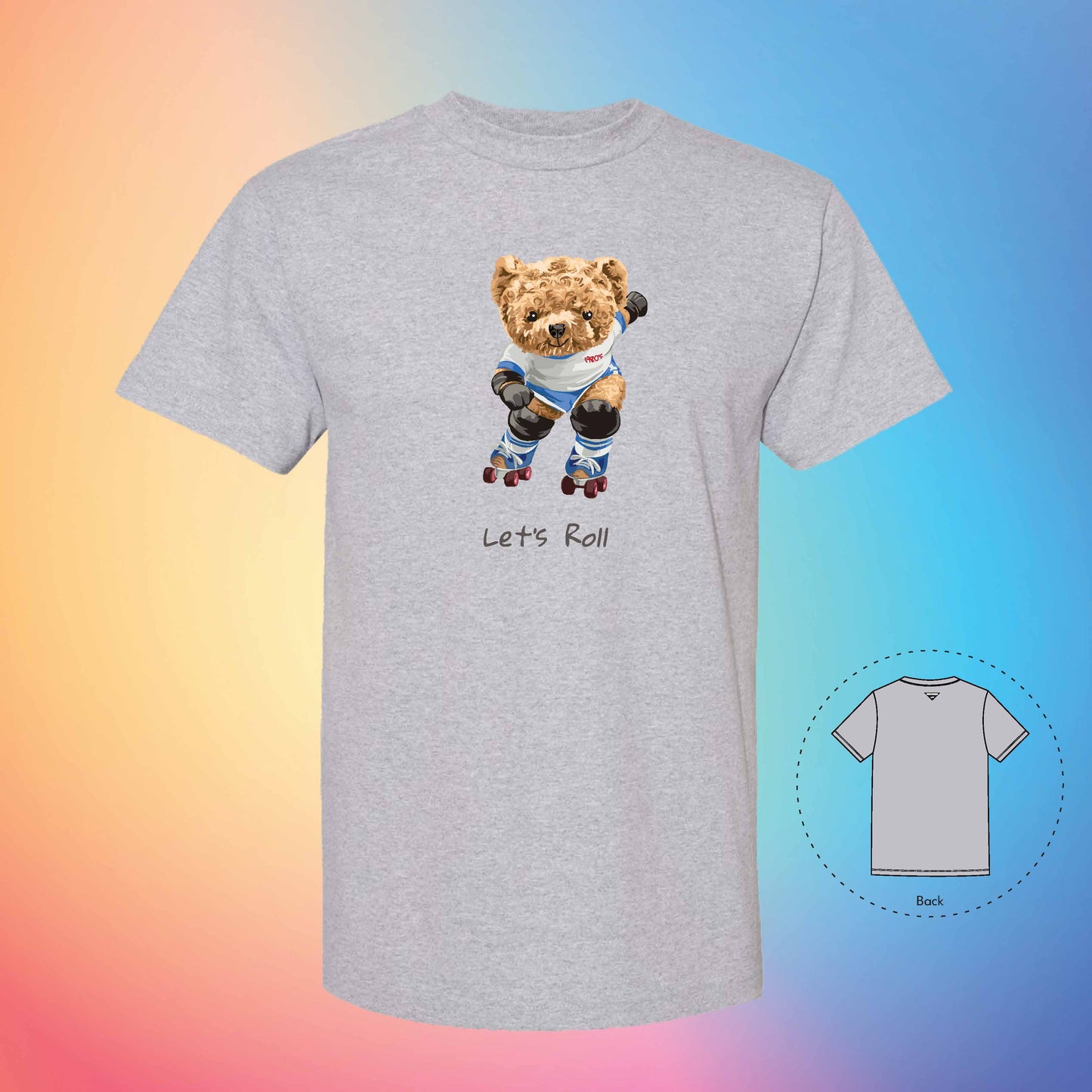 ROLLER BLADING | The Bear T-Shirt (Grey)
