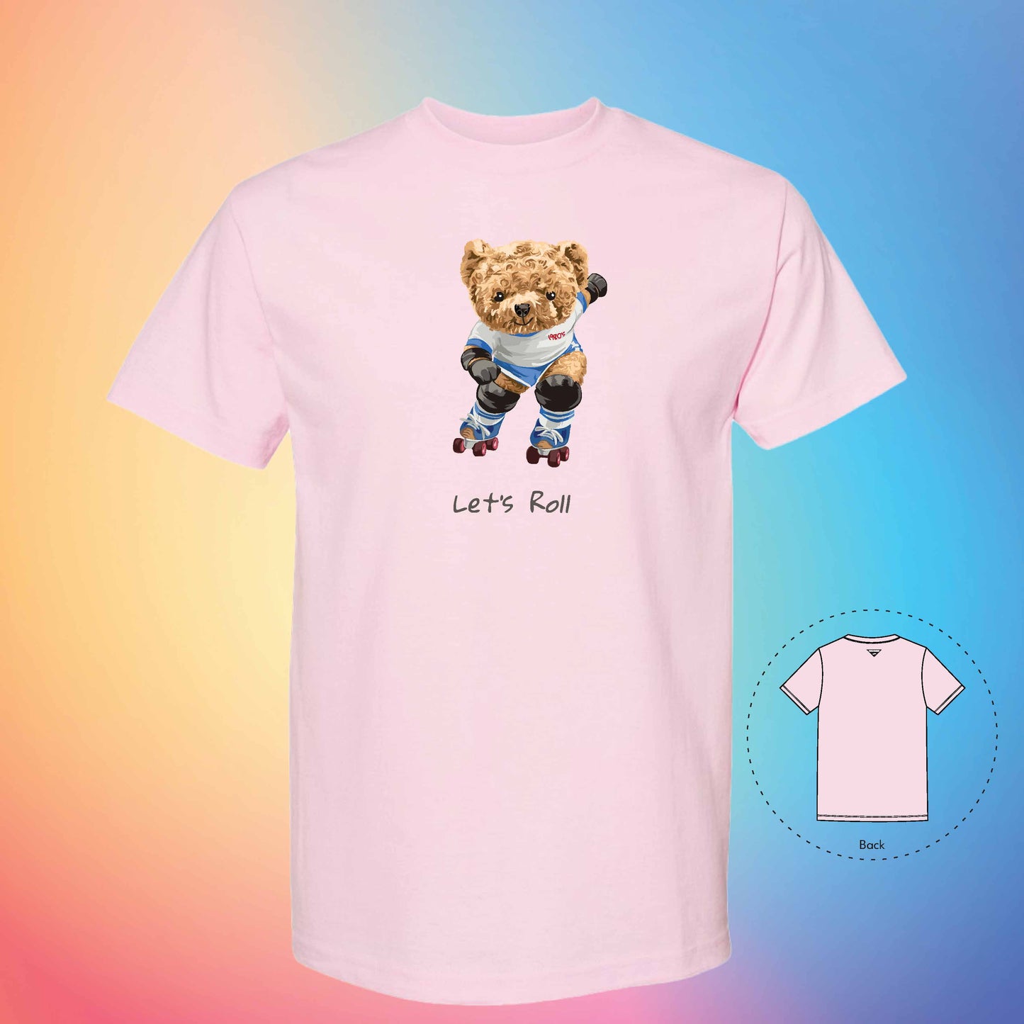 ROLLER BLADING | The Bear T-Shirt (Pink)