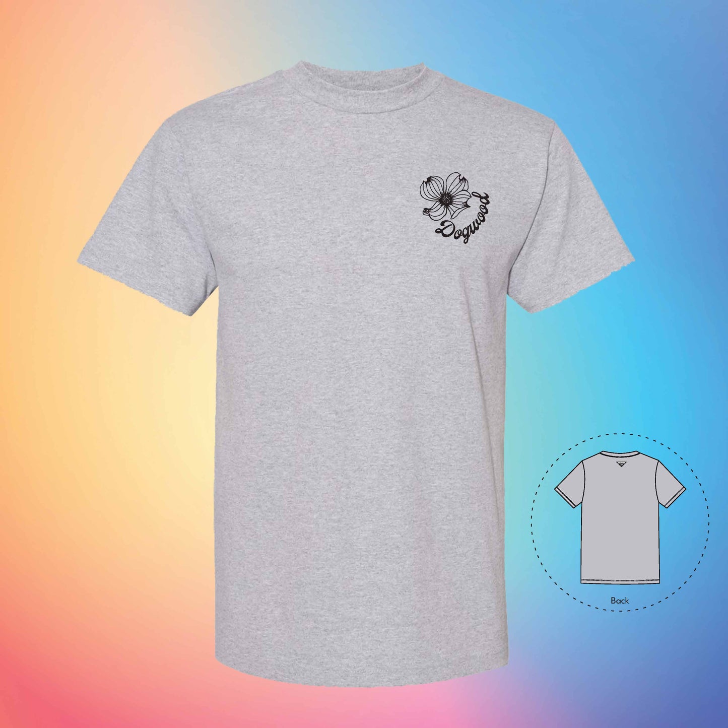 DOGWOOD Flowers and Leaves Tee (Grey)