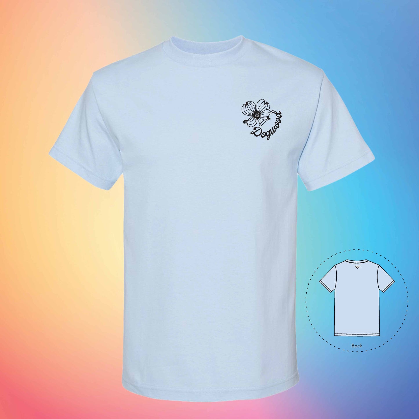 DOGWOOD Flowers and Leaves Tee (Powder Blue)