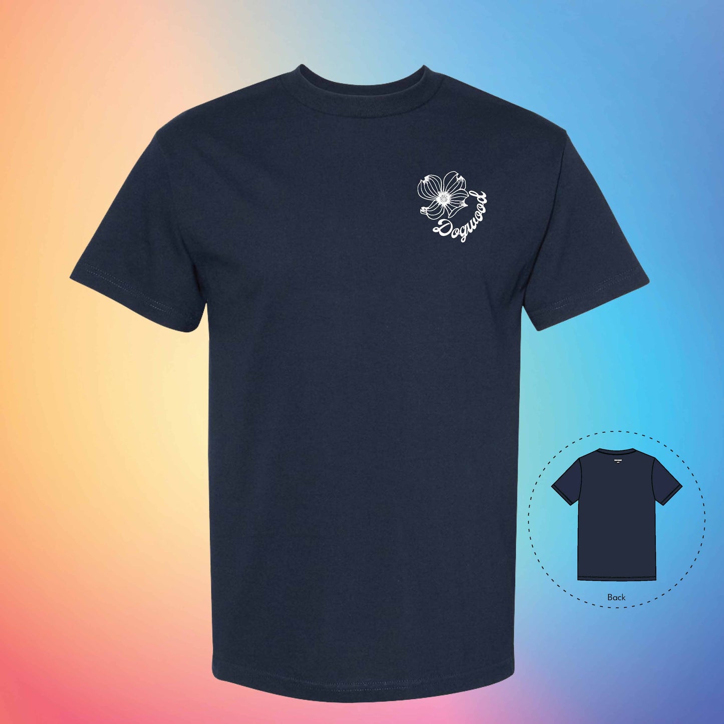 DOGWOOD Flowers and Leaves Tee (True Navy)