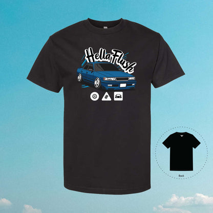 Hellaflush Culture MX83 Car Tuner Blue Black T-Shirt