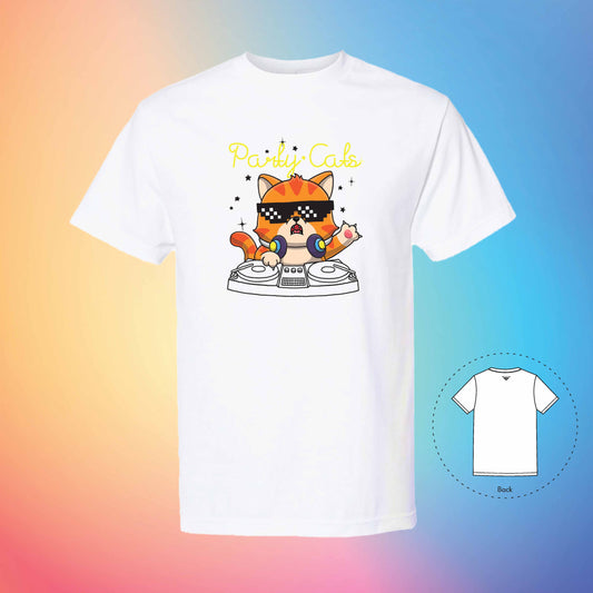 THE PARTY CAT | Exotic T-Shirt (White)