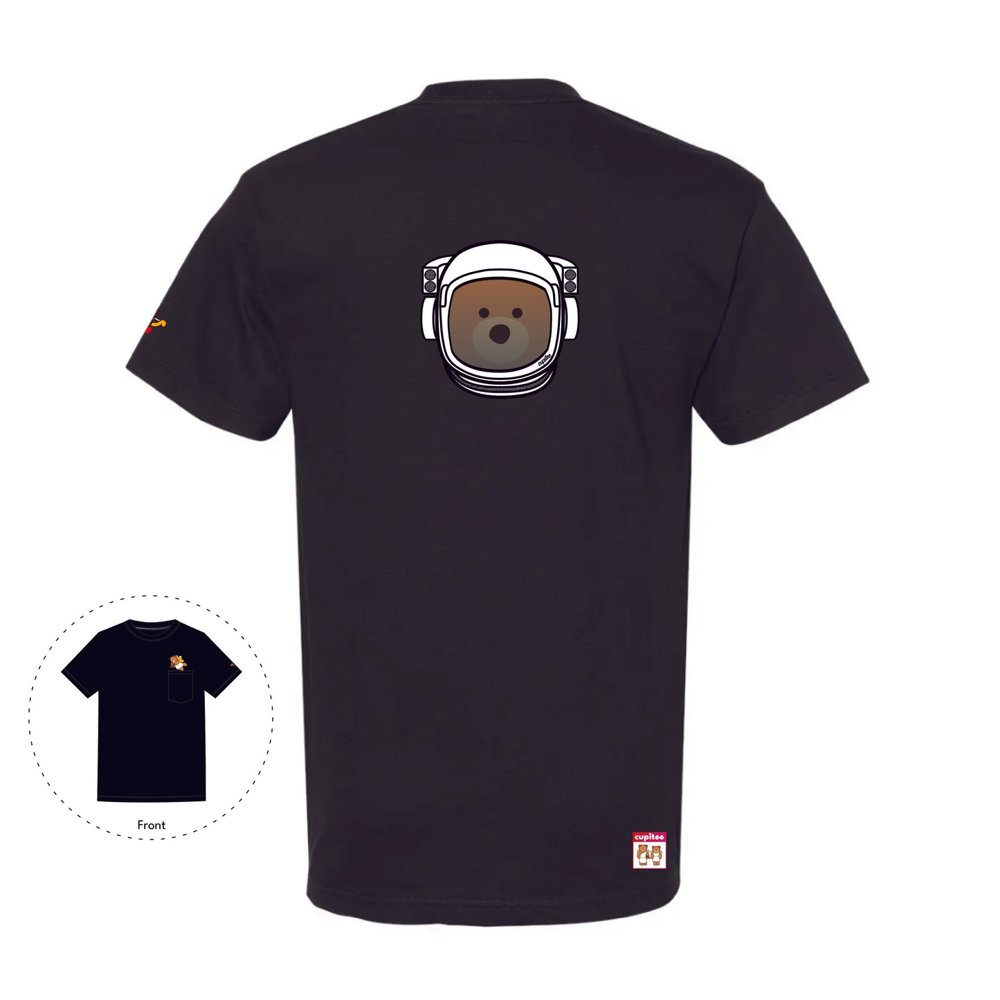 Astronaut Face (Pocketed) Black