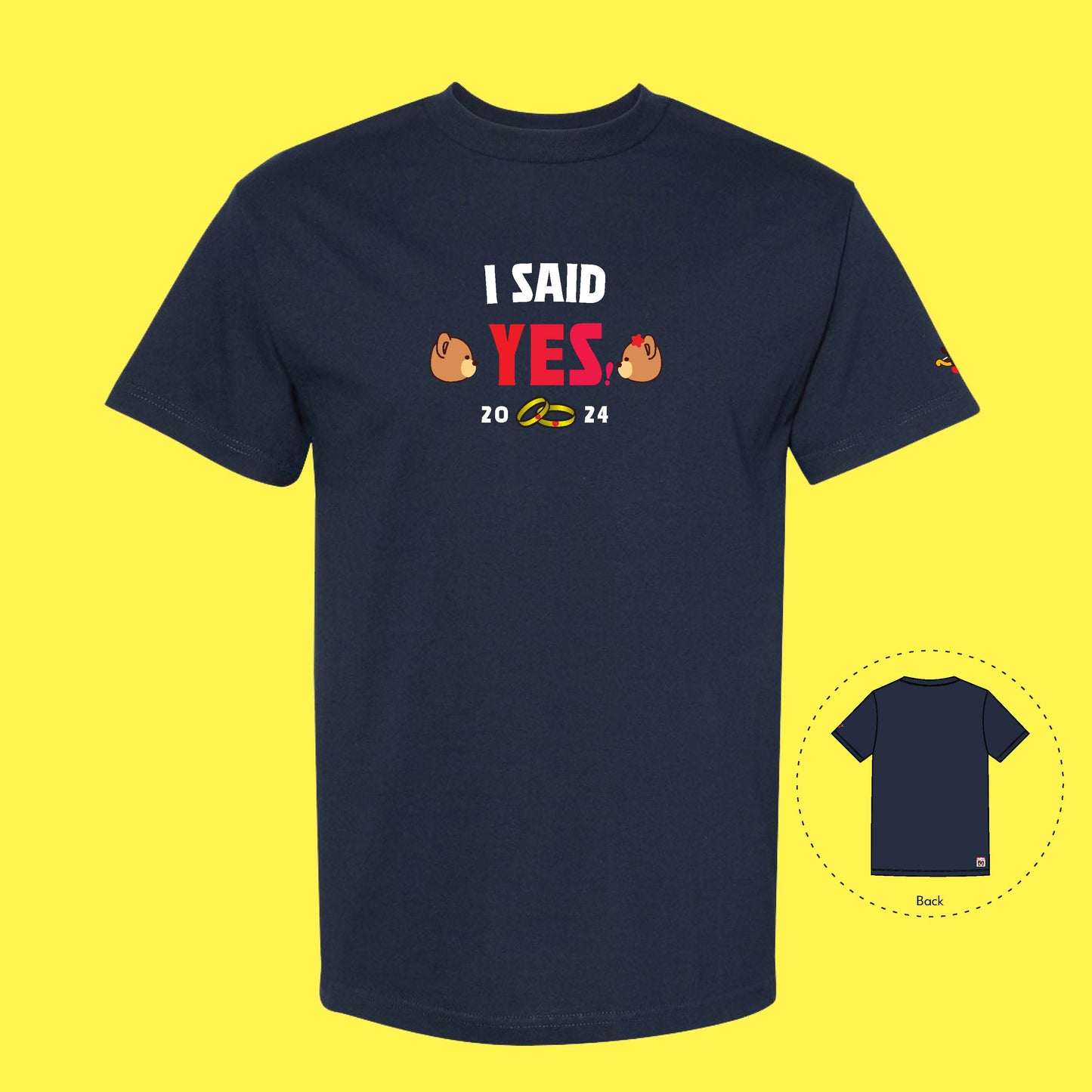 I Said YES! Cupid T-Shirt (True Navy)