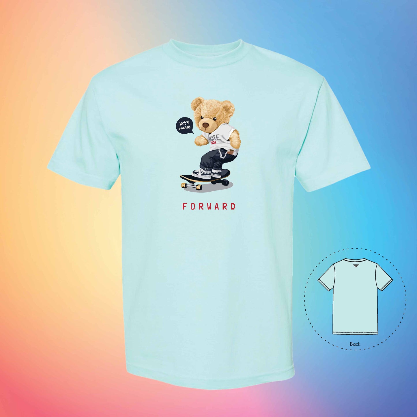 SKATER BOY | The Bear T-Shirt (Celadon)