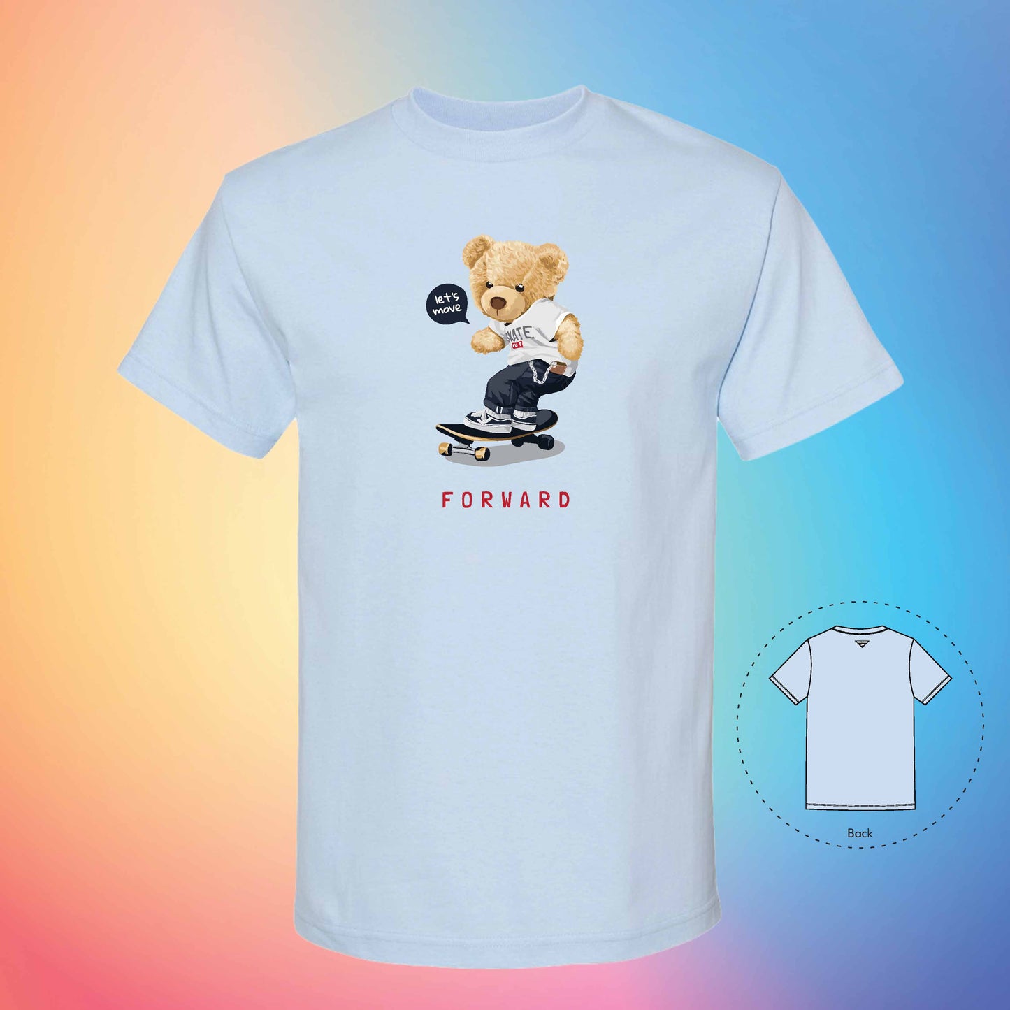 SKATER BOY | The Bear T-Shirt (Powder Blue)