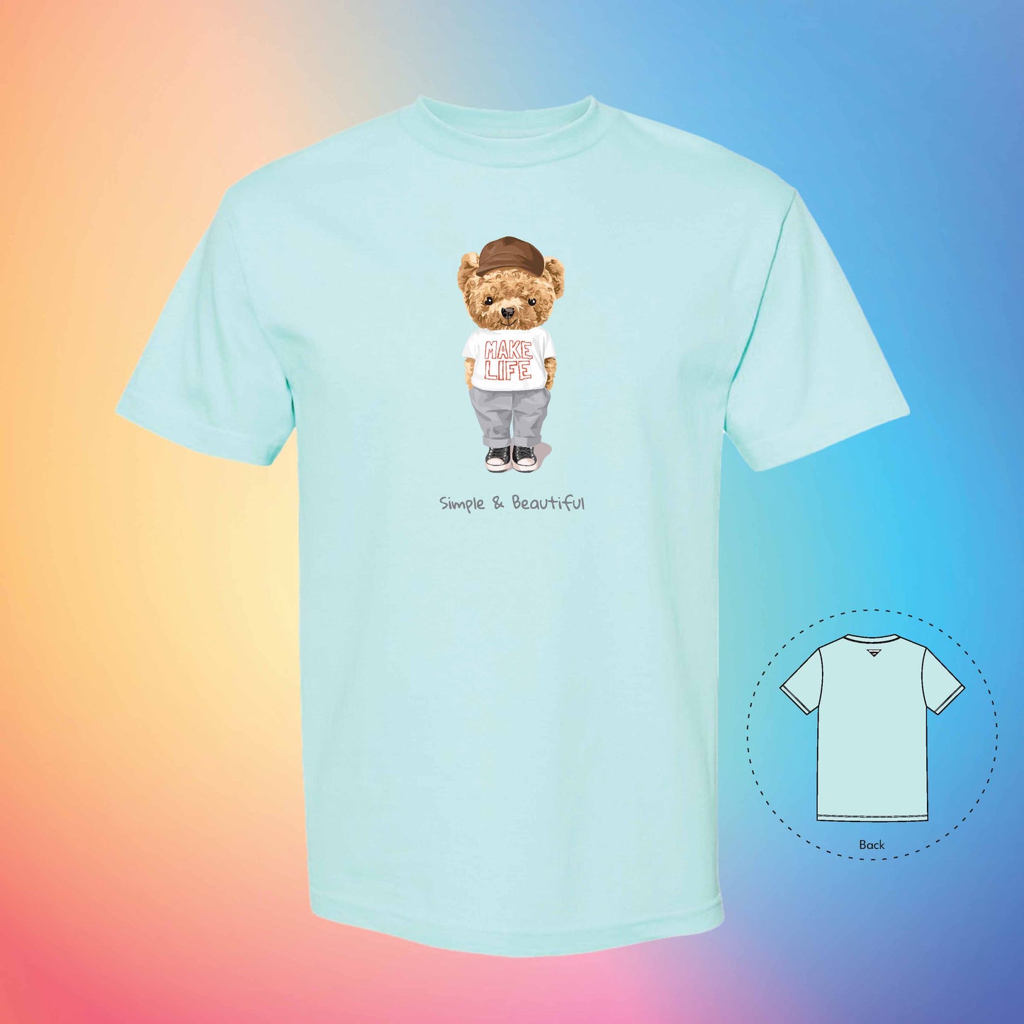 SIMPLE LIFE | The Bear T-Shirt (Celadon)
