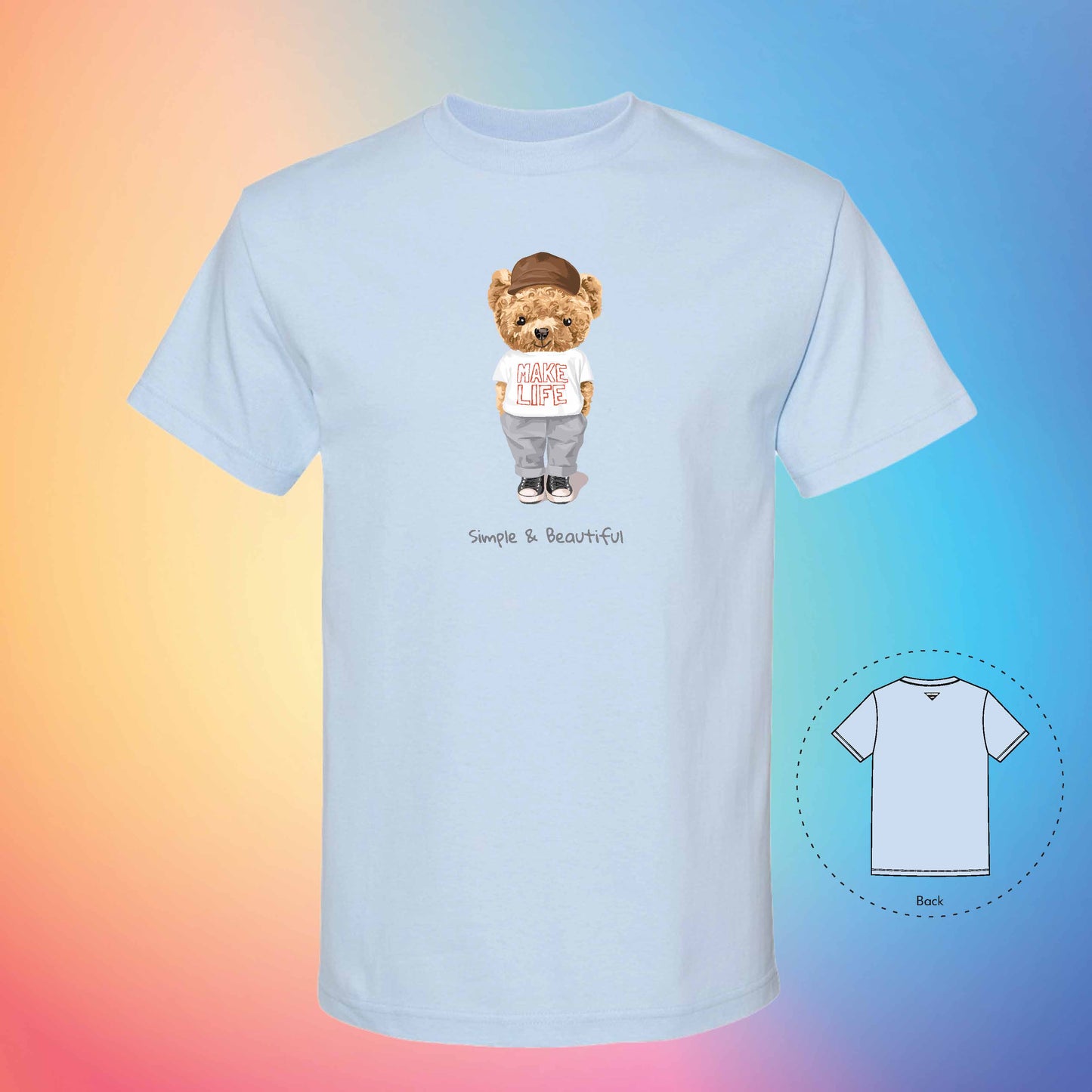 SIMPLE LIFE | The Bear T-Shirt (Powder Blue)