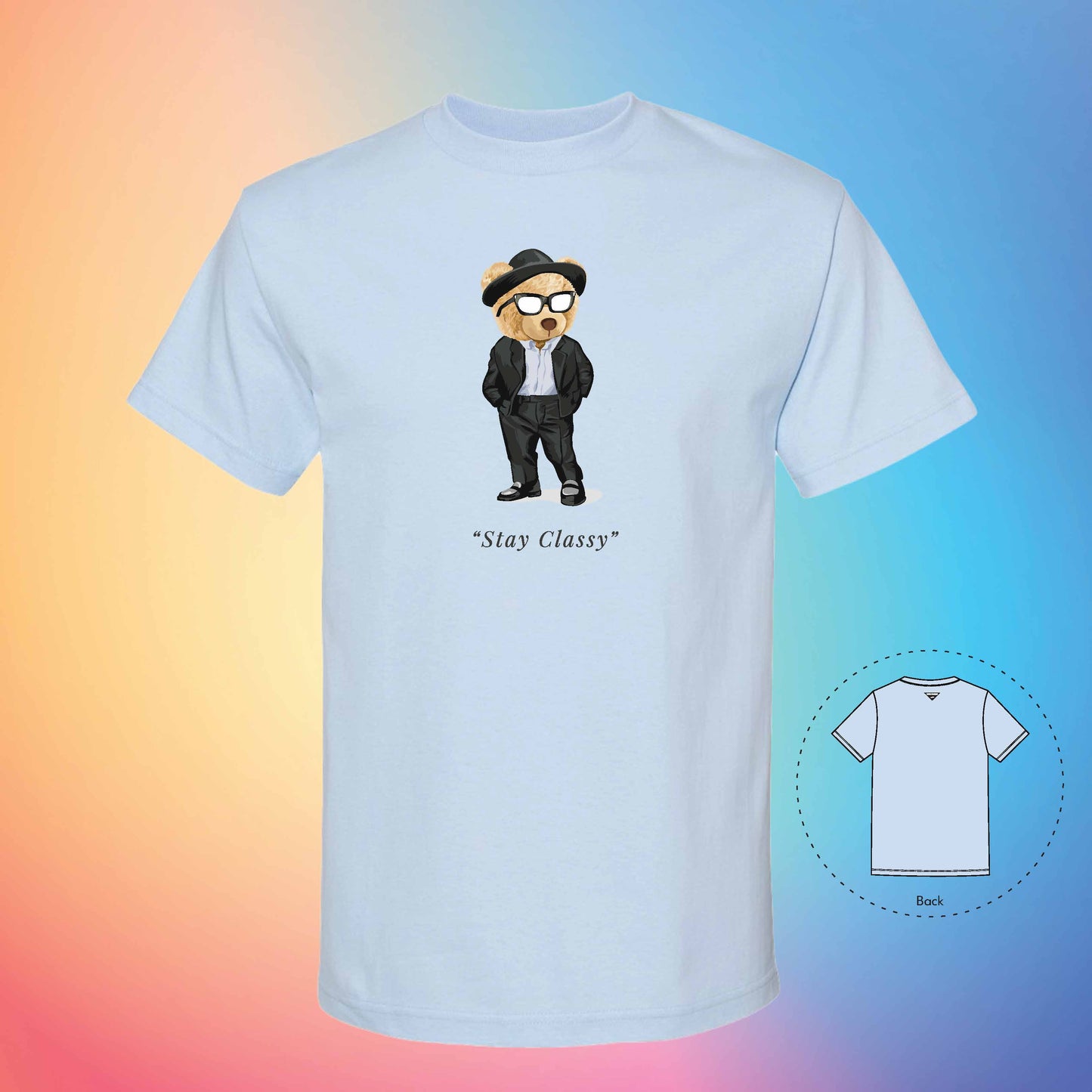 CLASSY | The Bear T-Shirt (Powder Blue)