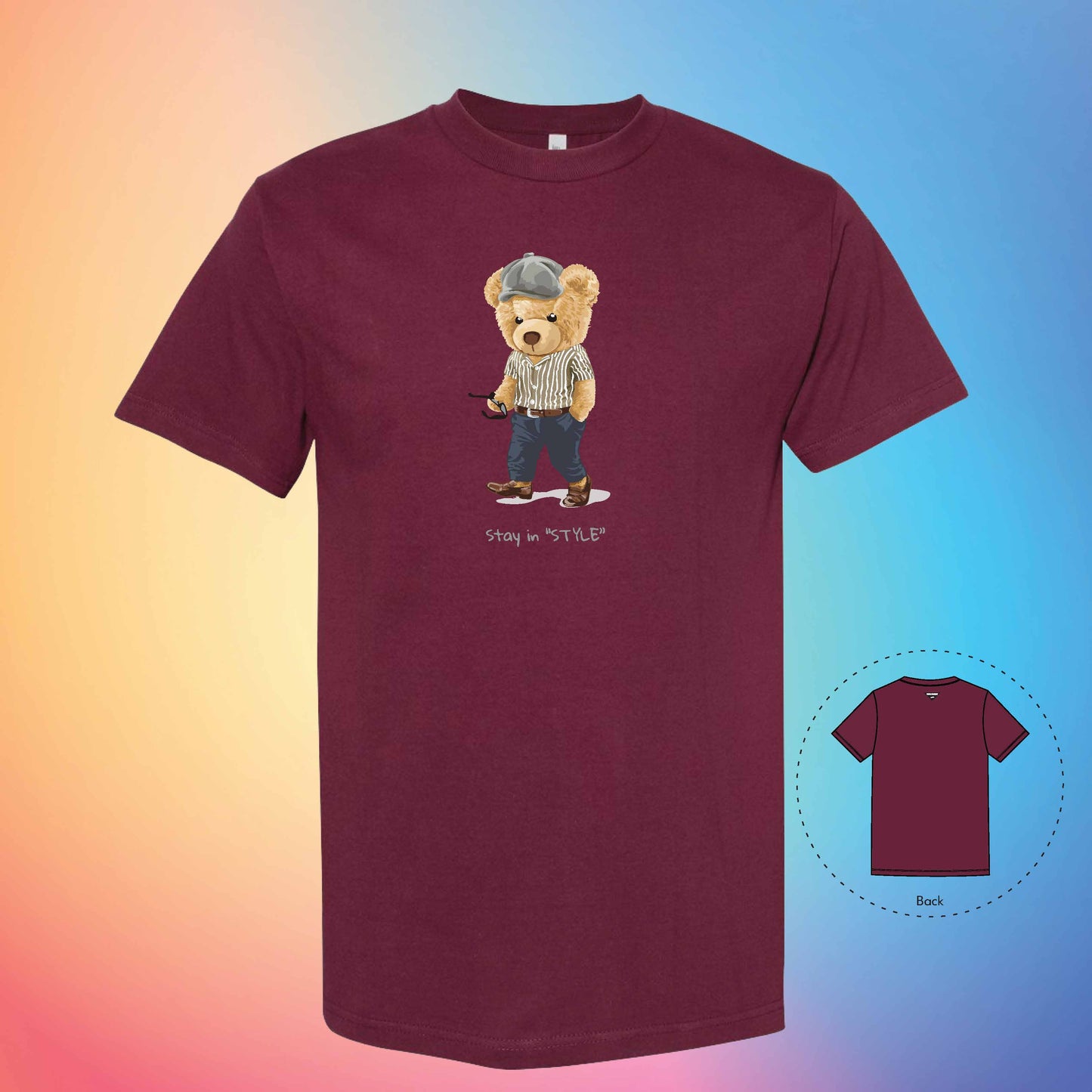 STYLE | The Bear T-Shirt (Burgundy)