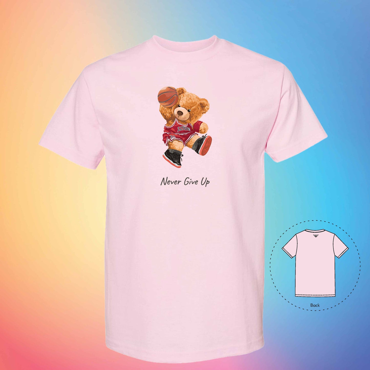 BASKETBALL PLAYER | The Bear T-Shirt (Pink)