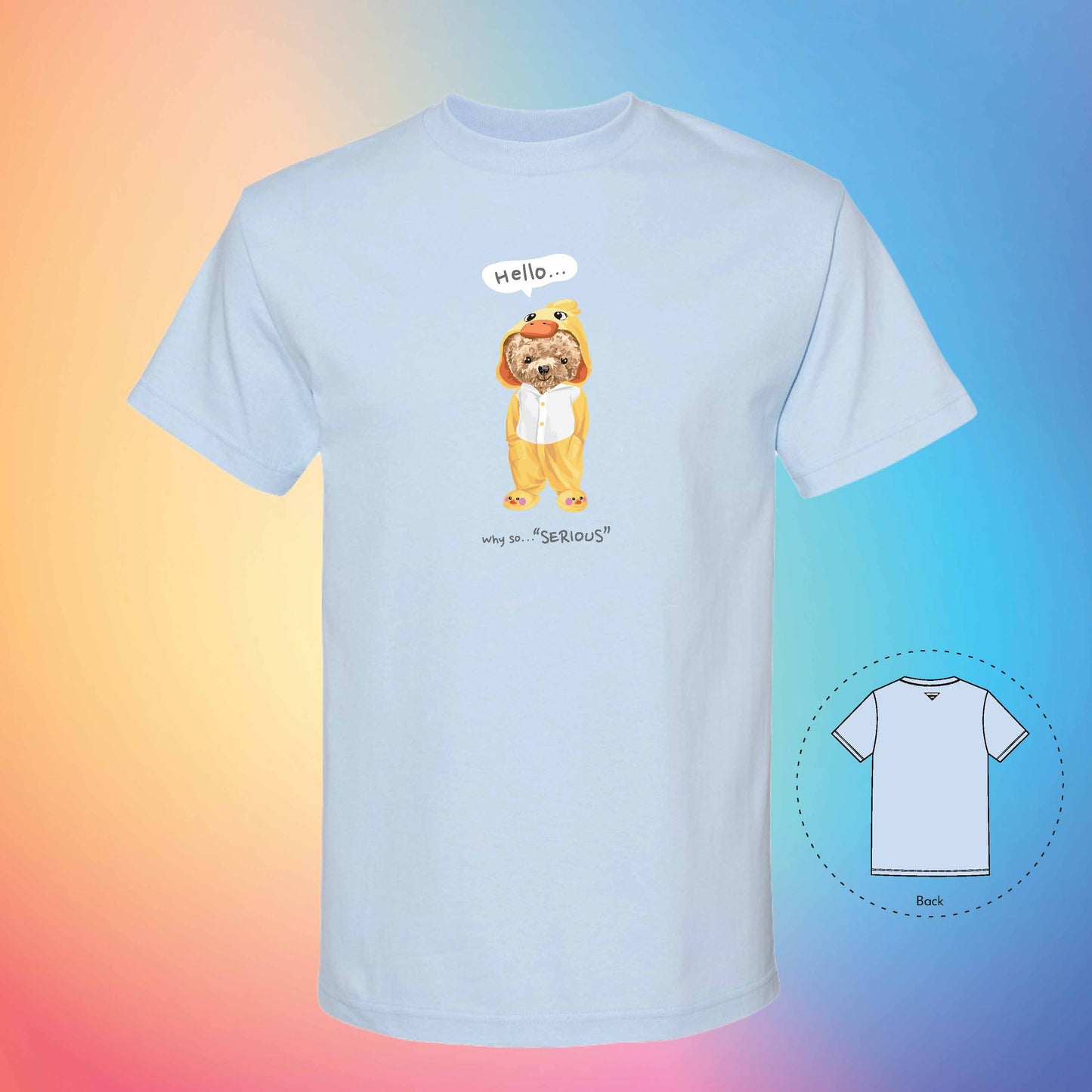 PYJAMA ALL DAY | The Bear T-Shirt (Powder Blue)