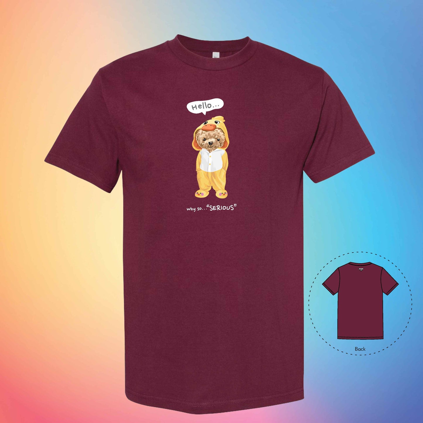 PYJAMA ALL DAY | The Bear T-Shirt (Burgundy)
