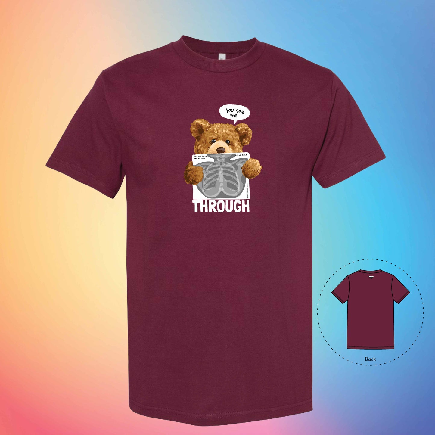 X-Ray | The Bear T-Shirt (Burgundy)
